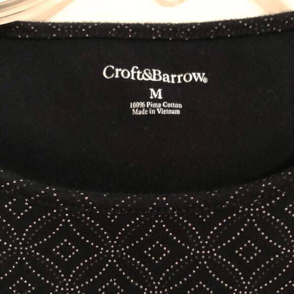 Croft & Barrow Knit Top with Geometric Design - Picture 3 of 8